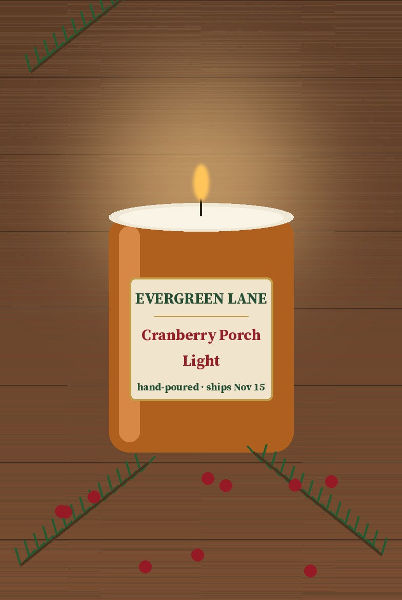 Cranberry Porch Light Candle