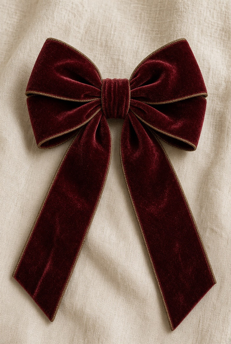 Cranberry Velvet Bow