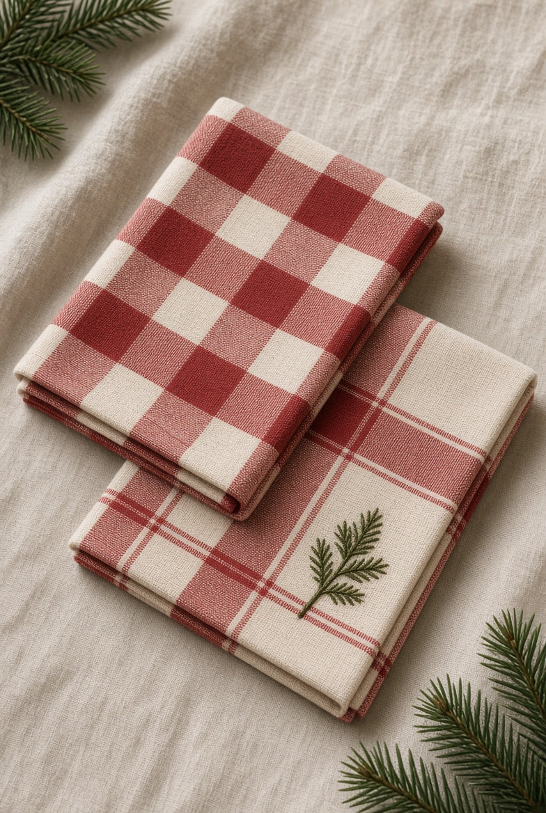 Lodge Check Tea Towels