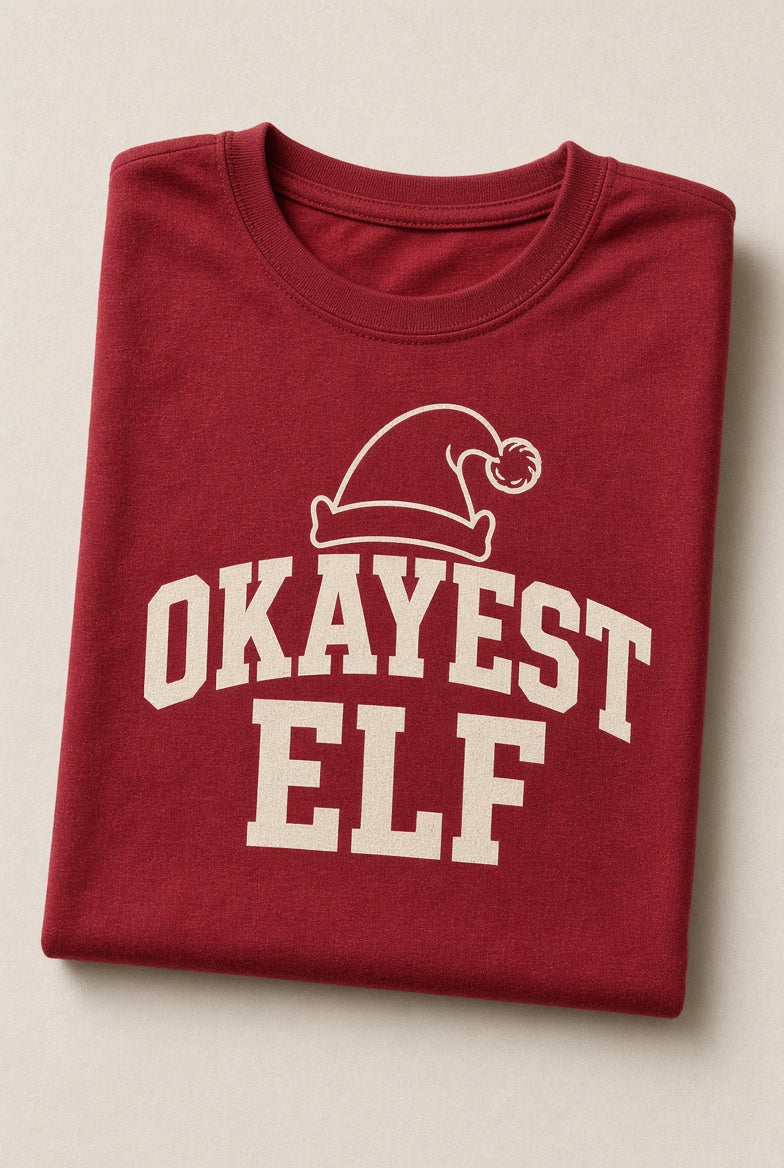 World's Okayest Elf Kids Tee