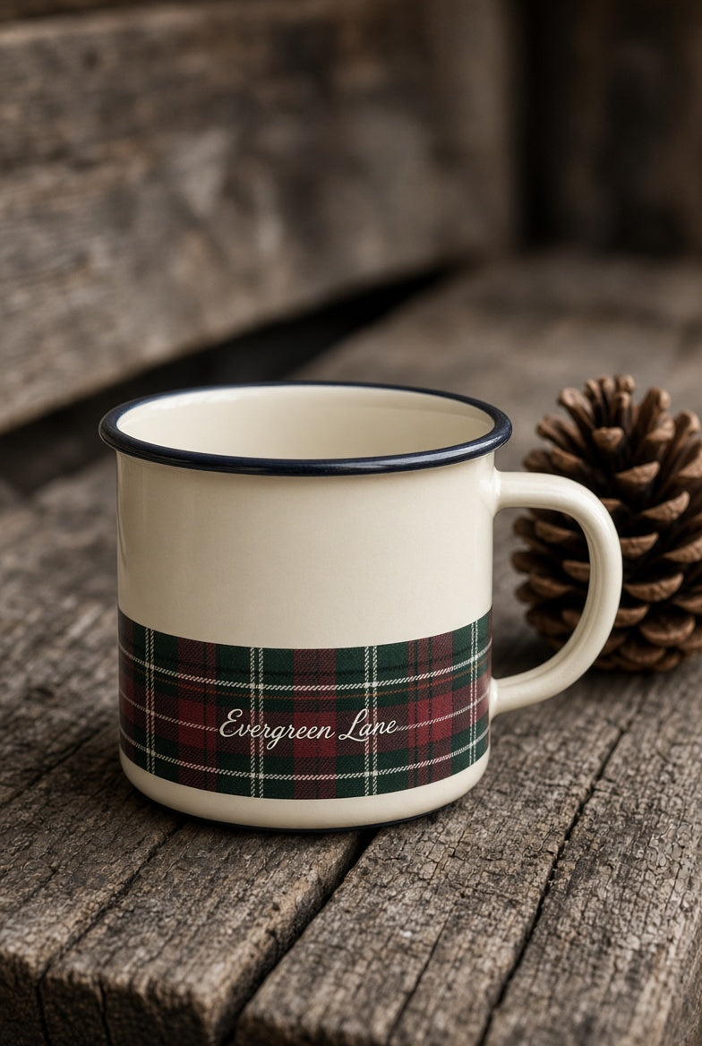 Lane Plaid Camp Mug