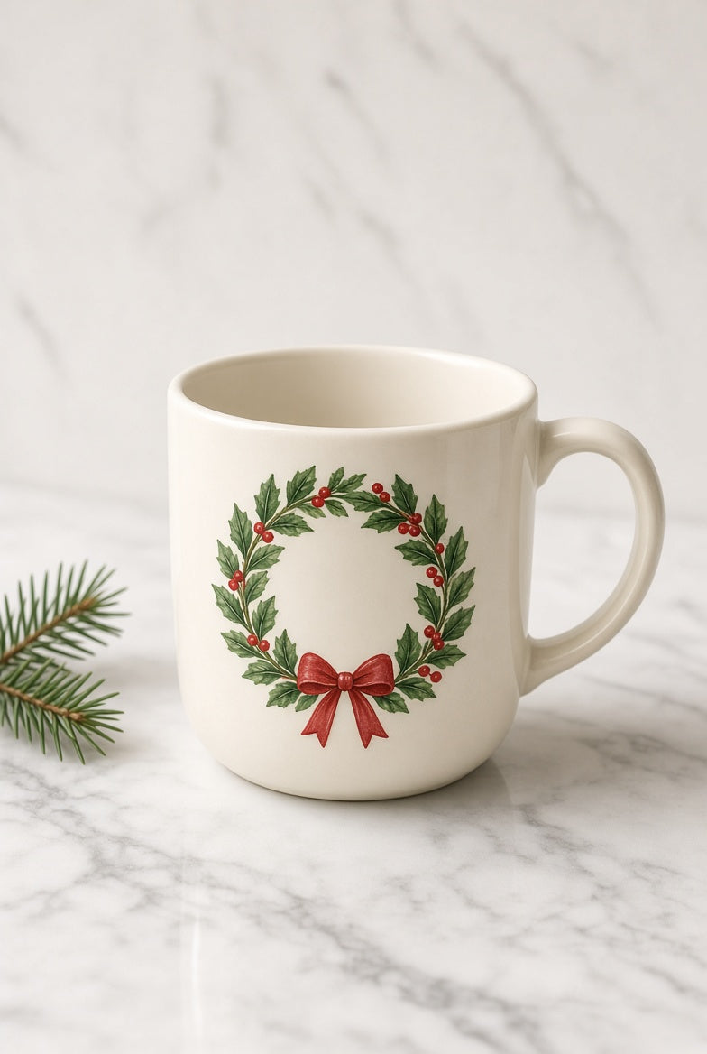 Holly Wreath Mug