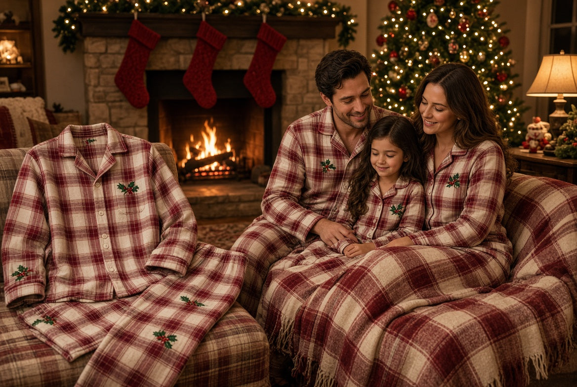 Holly Plaid Family Pajamas
