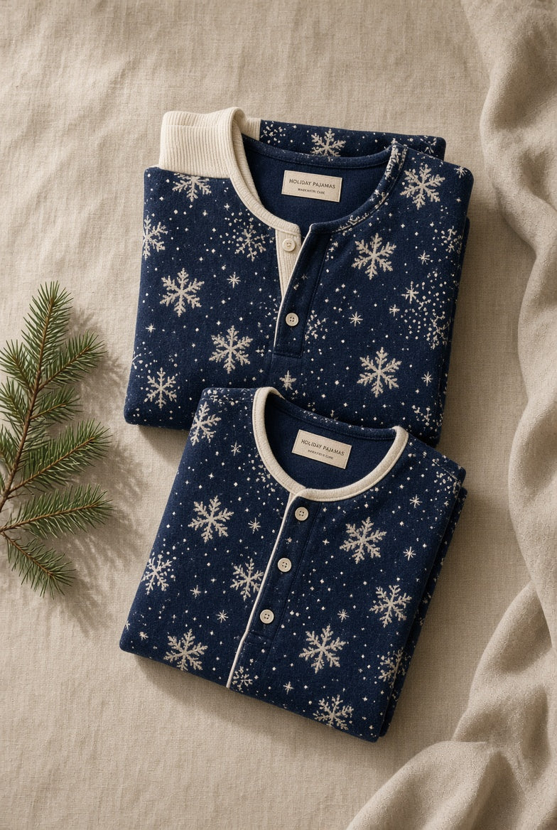Midnight Snowflake Family PJs