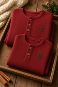Cranberry Waffle Henleys