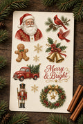 Vintage Christmas Sticker Sheet