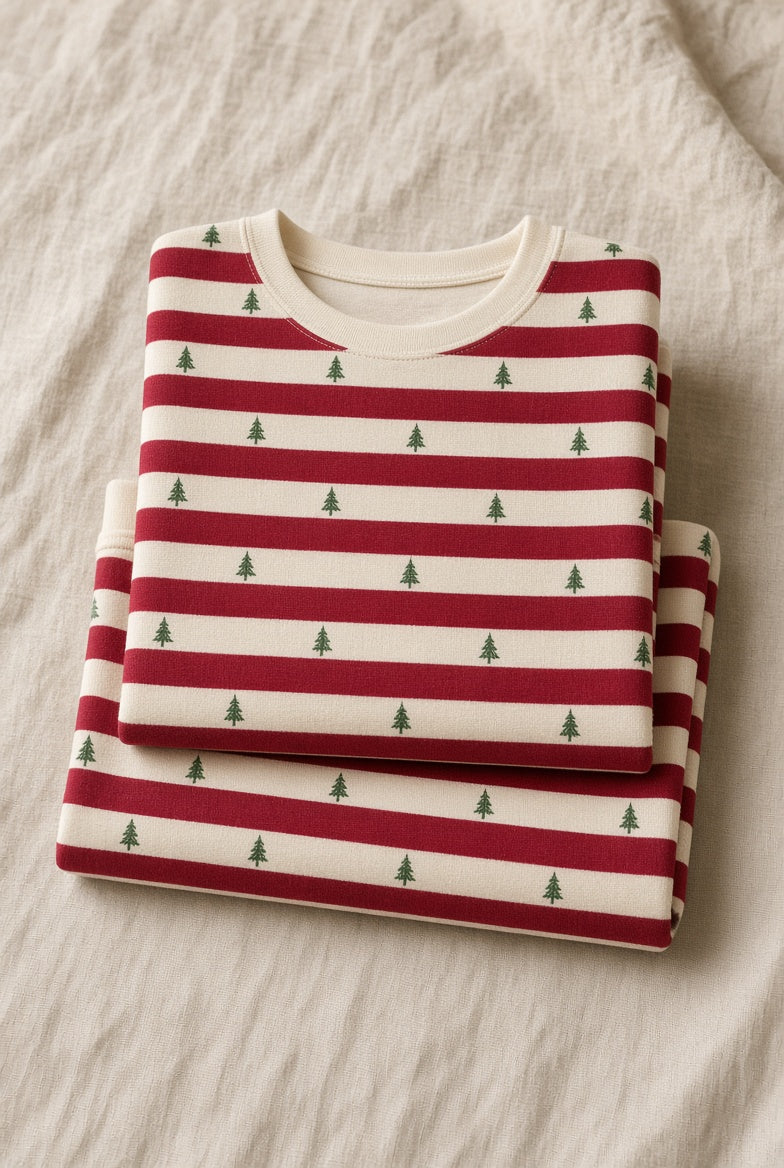 Cranberry Stripe Toddler PJs